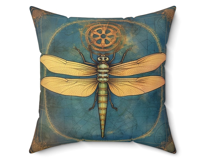 DRAGONFLY ACCENT PILLOW, Dragonfly Cushion, Cottagecore Cushion, Dragonfly lover pillow, Dragonfly Lover Cushion, Goblincore Pillow Gift