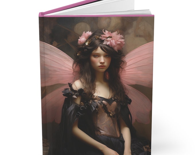 Pink Notebook Pink Diary Pink Girls Diary Fairy Journal Fairy Diary Fairy Notebook Hardcover Notebook Hardcover Diary Fairycore Diary Gift