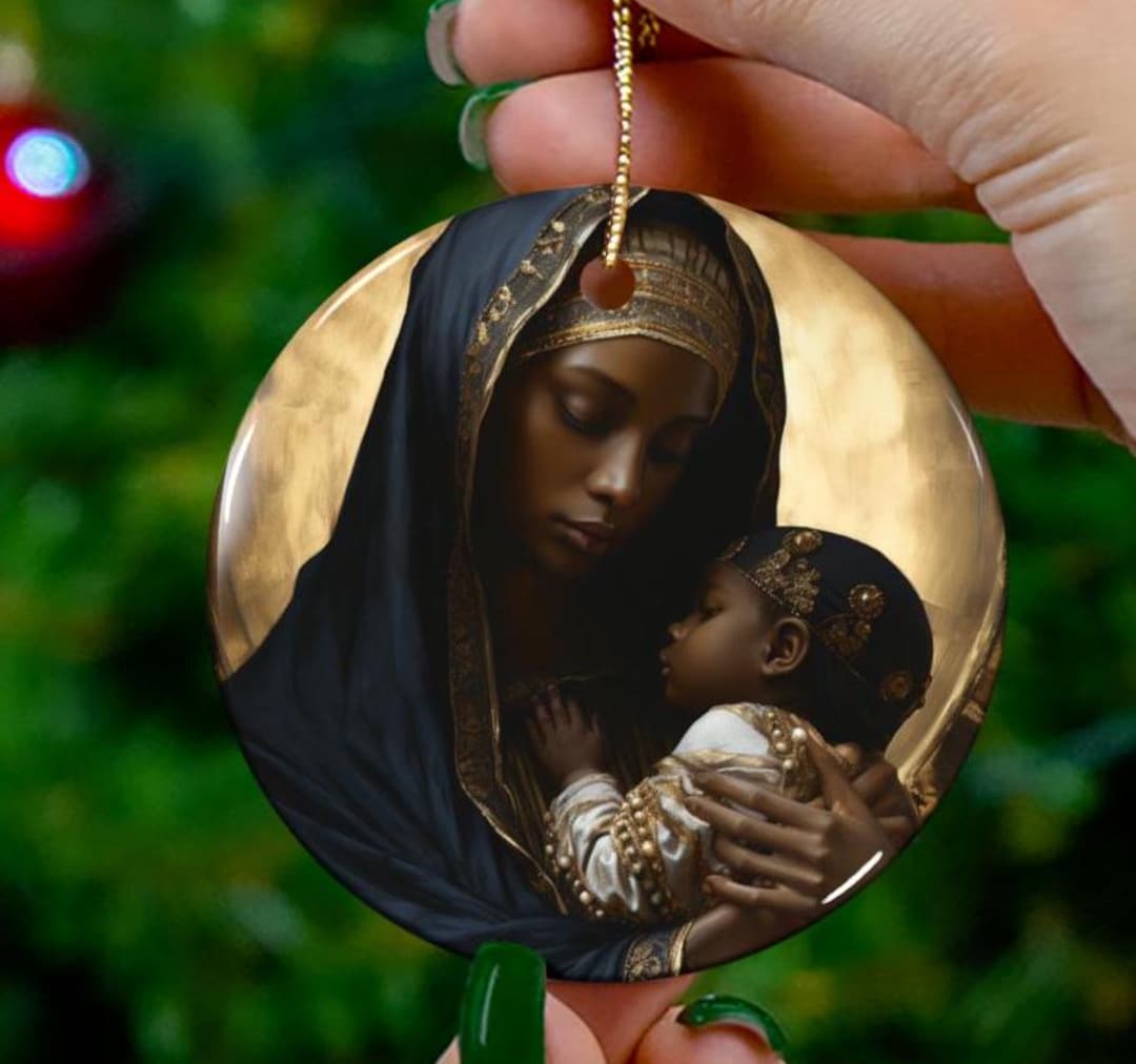 African American Baby Jesus Religious Christmas Decoration, Black Jesus ...