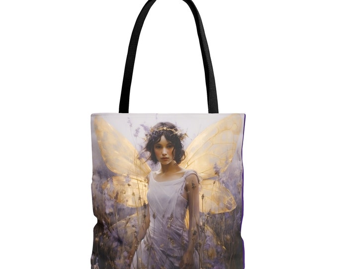 Violet Fairy in Field of Lavender Tote Bag!