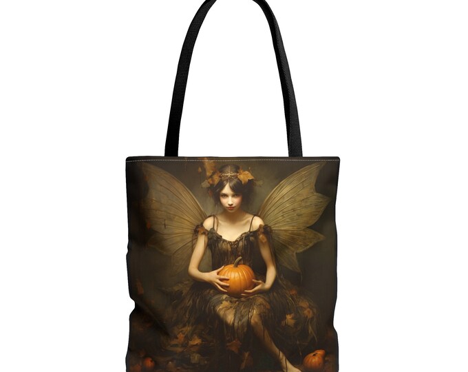 Halloween Tote Bag Halloween Purse Halloween Reusable Bag Trick or Treat Bag Thanksgiving Bag Thanksgiving Purse Fairy Halloween Bag Gift