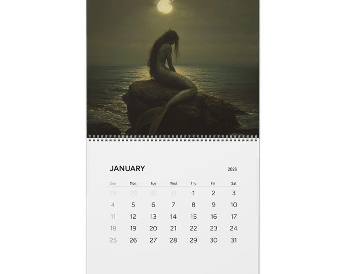 2026 Frameable Art MERMAID CALENDAR -- Featuring our most popular mermaid prints!