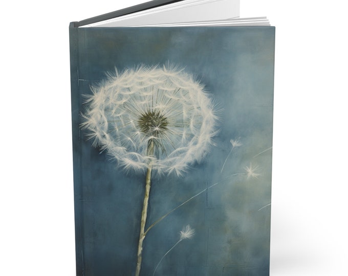 Blue Dandelion Hardcover DIARY/JOURNAL/NOTEBOOK - Cottagecore, Fairycore.