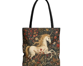 Unicorn Tote bag, Unicorn Recycle Bag, Unicorn Over the Shoulder bag, Unicorn Tapestry bag, Unicorn tapestry purse,  (18 x 18)