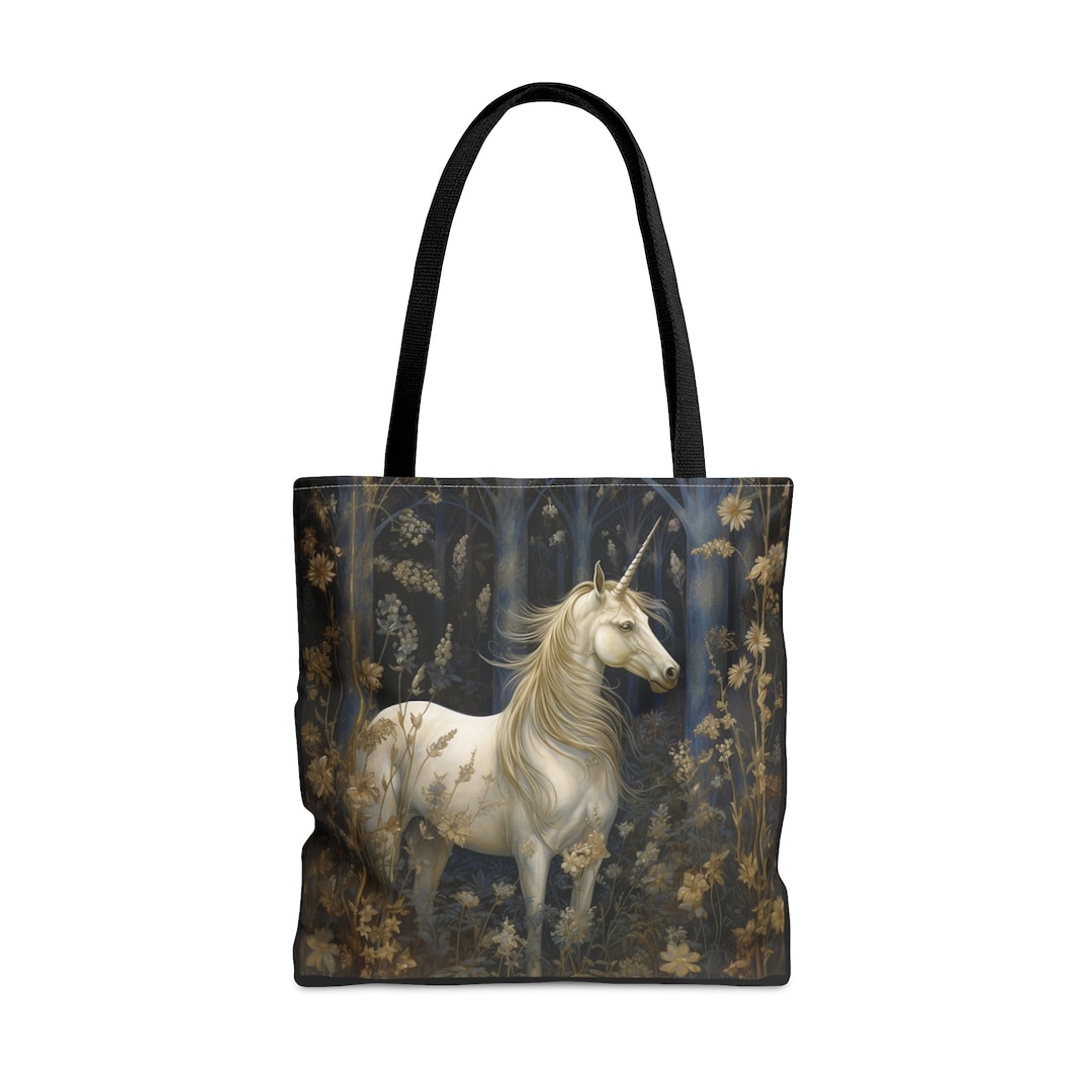 CafePress Team Unicorn Natural Canvas Tote Bag – Reusable Shopping Bag, Two Sizes, Durable & Machine Washable - View #4