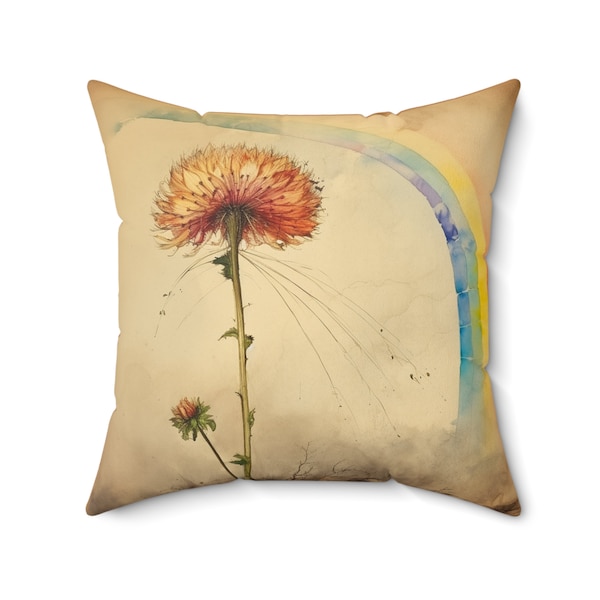 Rainbow Dandelion Large Pillow (20 x 20)