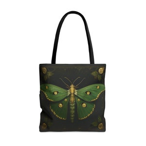 MOTH TOTE BAG Butterfly Tote Bag Moth Purse Moth Market Bag Moth Reusable Bag Cottagecore Market Bag Faircore Purse Gift for Her Moth Gift