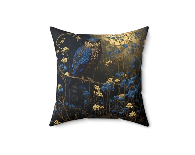 Owl Pillow Owl Home Accent Owl Cushion Fantasy Cushion Fairytale Pillow Fantasy Lover Gift for Her Nature Cushion Nature Pillow Enchanted