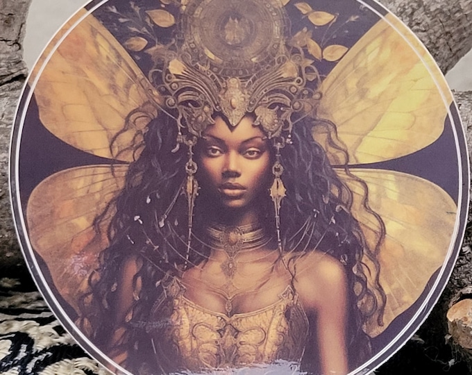 BLACK FAIRY STICKER!!! Black Girl Magic Sticker Fairy Sticker Fairycore Sticker Glittery Fairy Sticker Fantasy Sticker Gift for Her