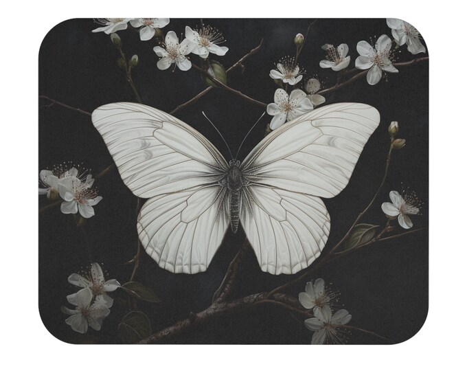 Gothic Mouse Pad Goblincore Mouse Pad Botanical Mouse Pad Cottagecore Mouse Pad Fairycore Mouse Pad Butterfly Lover Gift for Her