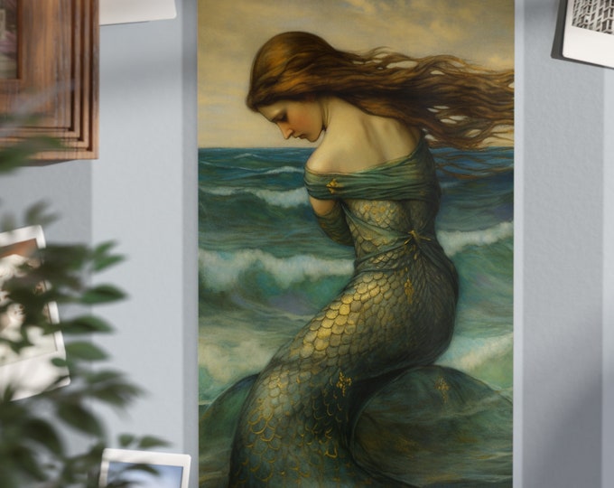 MINI POSTER -- MERMAID (8 x 12), Mermaid Wall Art, Mermaid Core, Mermaid Poster, Fairycore Poster