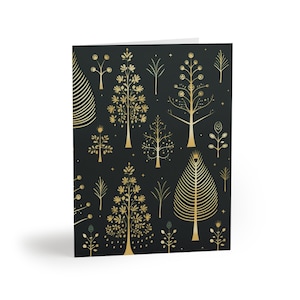 SCANDINAVIAN GREEN CHRISTMAS cards, Scandinavian Holiday Cards, Folk Christmas Cards