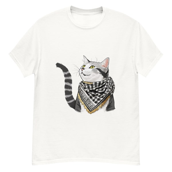 Palestinian keffiyeh bissa cat classic tee