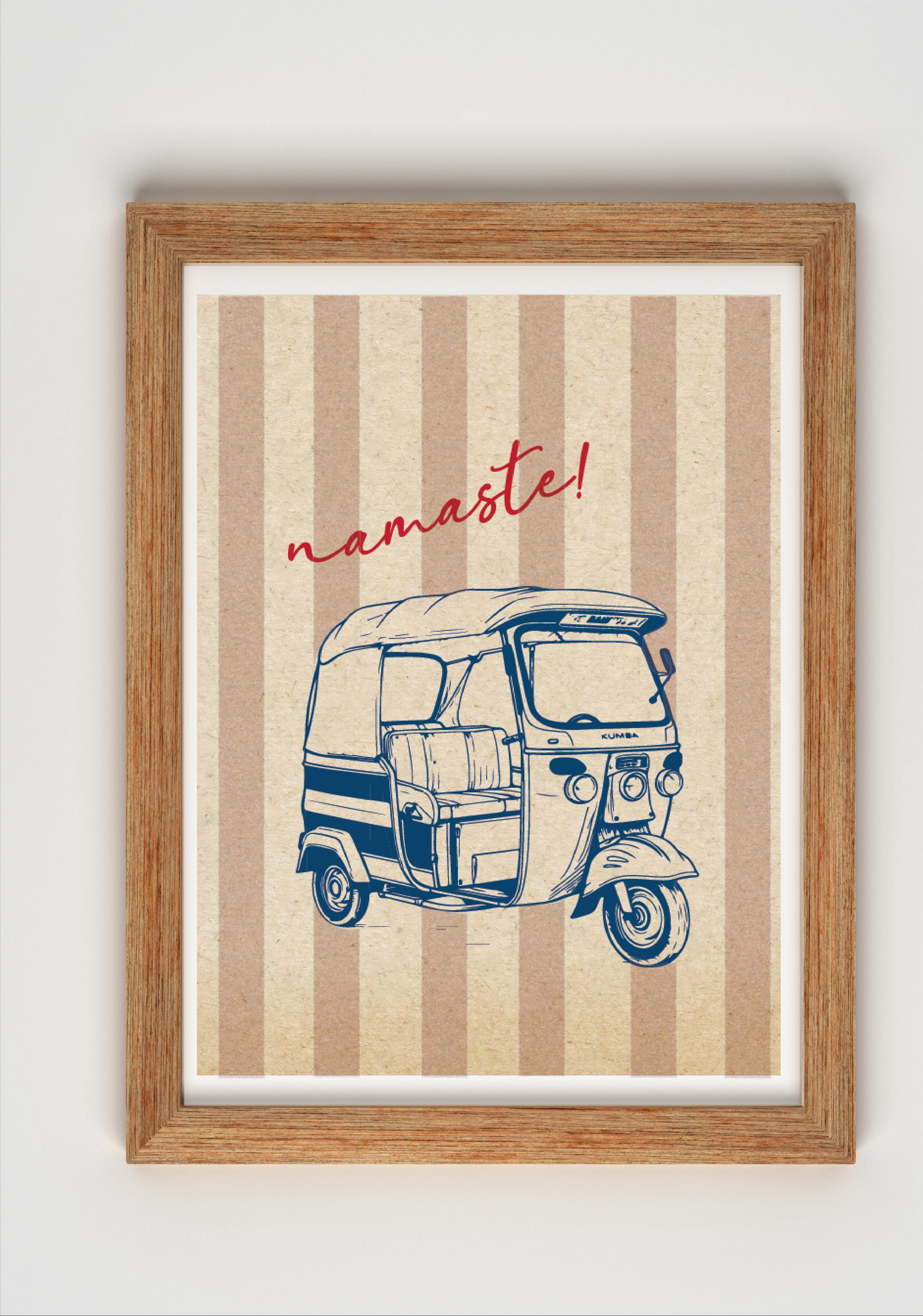 Auto Rickshaw India Travel Poster: Nostalgic Wall Art (digital Download ...
