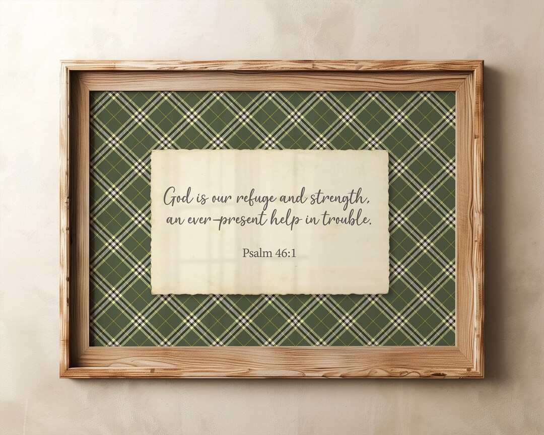 Psalm 46:1 Bible Verse Printable Wall Art, Christian Scripture Decor ...