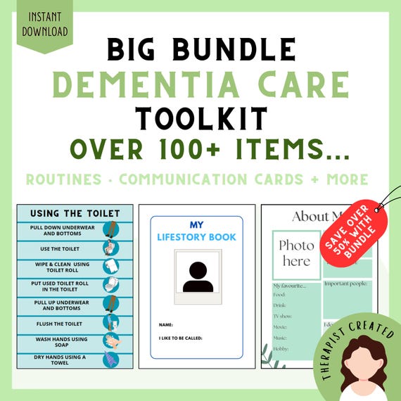 Dementia Care Printable Bundle – Communication, Routine & Memory Aids (PDF)