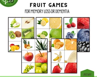 Fruit Memory Game for Dementia: Cognitive Activity (PDF Download)