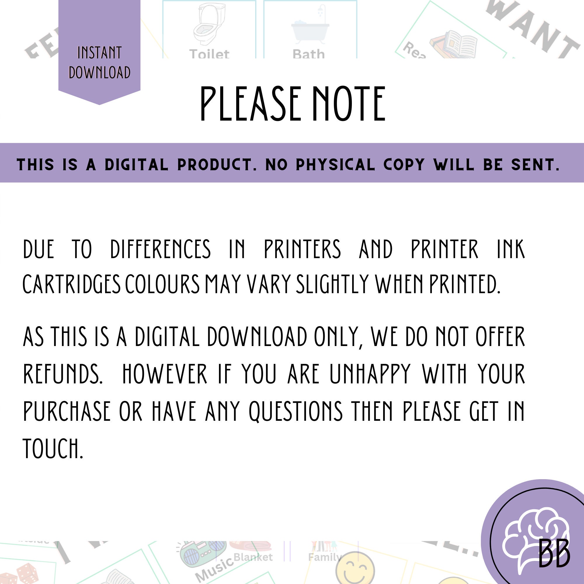 Dementia Communication Cards Printable Flashcards for Aphasia, Nursing Supplies and Speech ...