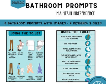 Dementia Toilet Routine Card: Daily Living Prompts (PDF Download)