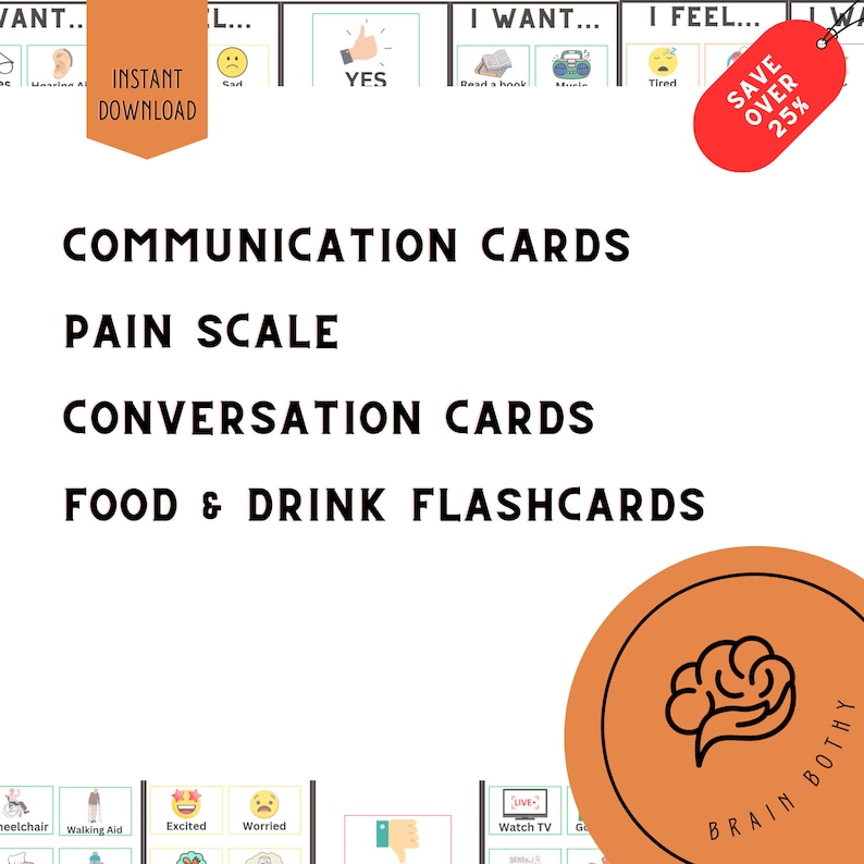 Dementia Communication Flashcards Bundle | Needs & Request Picture ...