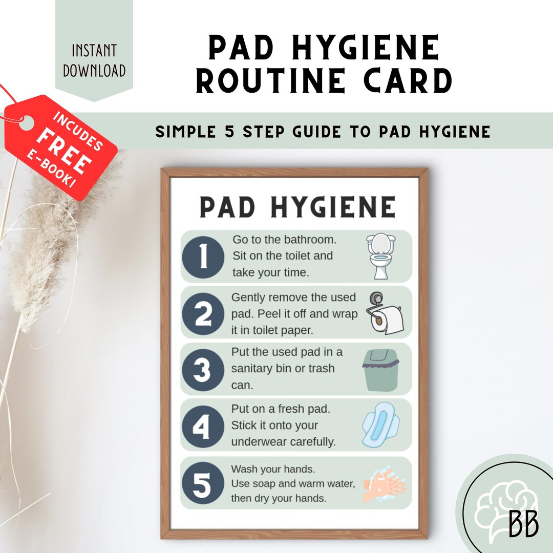 Incontinence Pad Use Guide: 5-step Hygiene Routine Card (PDF) - Etsy