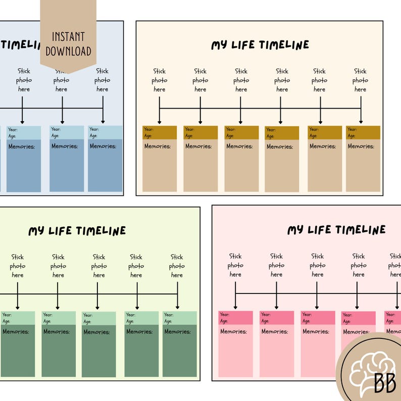 Memory Log Timeline Dementia Memory Timeline Photo Activity: Family Time for Seniors (PDF ...