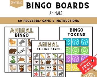 認知症に優しい動物ビンゴ：高齢者向け認知ゲーム（デジタルダウンロード）
