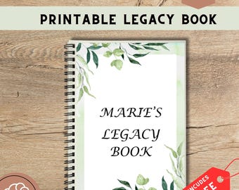 Dementia Legacy Book: Diario di vita stampabile per anziani (download PDF)