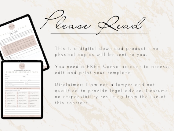 tirzepatide consent form for weight loss free Tirzepatide Weight Loss Injection Consent Form Bundle, Tirzepatide Consent  Form In-office, Compounded Tirzepatide Injection Form Edit Canva