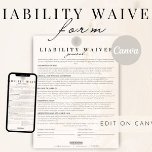 General Liability Waiver Template, Liability Form Agreement, Liability Damage Waiver Template, Liability Waivers Release Form, Indemnity