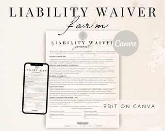 General Liability Waiver Template, Liability Form Agreement, Liability Damage Waiver Template, Liability Waivers Release Form, Indemnity