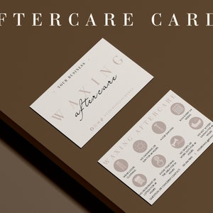 Editable Waxing Aftercare Card Template, Hair Wax Care Card, Hair Removal Aftercare Instructions, Waxing Aftercare Guide Canva, Esthetician business forms