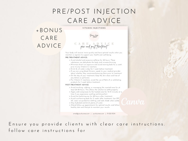 Vitamin C D3 B12 Injections Consent and Intake Forms, Vit C Vit D3 Vit