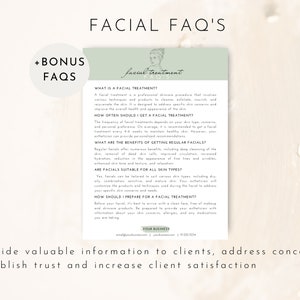 Facial Treatment Forms | Editable Esthetician Templates | Printable Skincare Consent Forms | Facial Consultation Form | Beauty Salon Forms