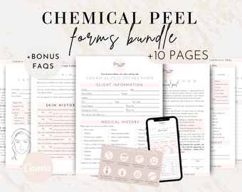 Chemical Peel Consent Forms, Editable Esthetician Template, Chemical Peel Forms Intake, Peel Consultation and Aftercare, Facial Consent Form