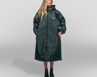 Cosimac Cosi Robe FLEX - Dark Green Super warm waterproof outdoor changing robe. Perfect for outdoor sports horse back riding. Forest Green