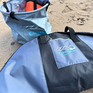 Cosimac Cosi Mat Bag / Bolsa plegable portátil para cambiar la playa, bolsa acolchada impermeable para kit húmedo, traje de baño mojado, cambio de surf, embarque, kayak imagen 5