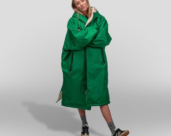 Cosimac CosiRobe2 Emerald Green - Super warm waterproof outdoor changing robe for sea swimming. Dry Cosy and Quick Drying