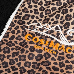 Cosimac CosiRobe2 Leopard Print Super warmer wasserdichter outdoor Umhang zum Meerschwimmen. Trocken gemütlich und schnell trocknend Größe L Bild 8