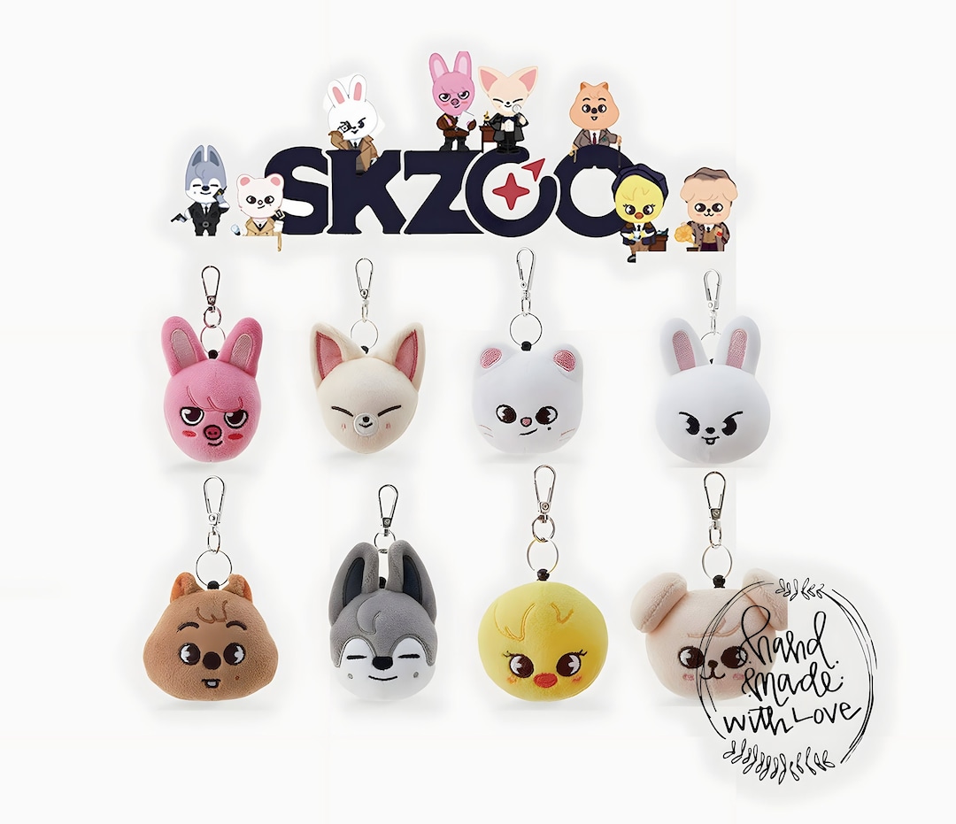 Porte-clés En Peluche SKZoo Stray Kids | Personnages « STAY » | Environ 10 Cm | Cadeau Pour Fan De K-pop