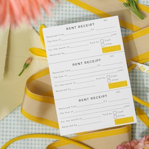 Rent Receipt Template | Editable Rent Receipt Template -  Fillable Rent Receipt Template