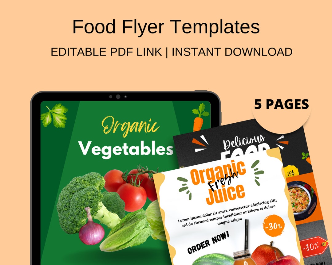 Food Flyer Templates - Etsy