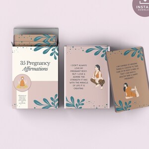Schwangerschaft Affirmationen, Positive Geburtskarten für die Schwangerschaft, Stressabbau, positives Schwangerschafts-Mantra, Doula Affirmationen, Dankbarkeitsgeschenk