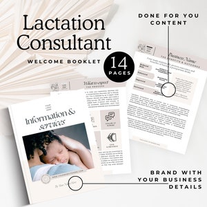 Lactation Consultant Client welcome, Breastfeeding Support lead magnet, Editable Lactation business forms, Lactation Counselor, postpartum