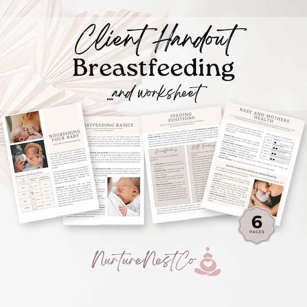 Breastfeeding guidance, breastfeeding handout, breastfeeding support, Postpartum Doula, Lactation Consultants, IBCLC handout support, Canva