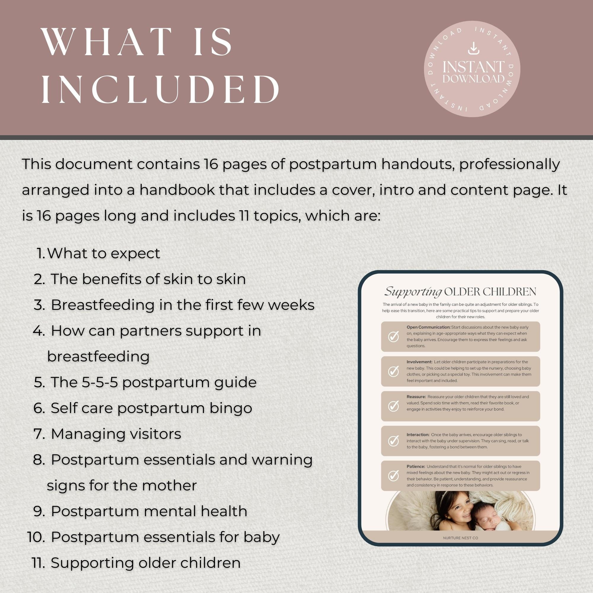 Postpartum Doula Handouts, Postpartum Planning, Postpartum Handbook for ...