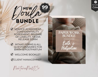 Full Spectrum Doula, compete paperwork  Business bundle, Start-Up, birth and postpartum doula, doula contract, intake forms, welcome pack