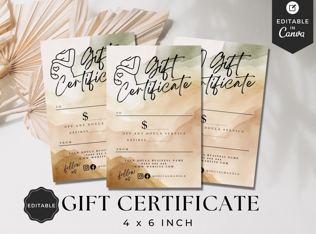 Doula Gift Certificate, Doula Gift Voucher, Doula Resources, Doula ...