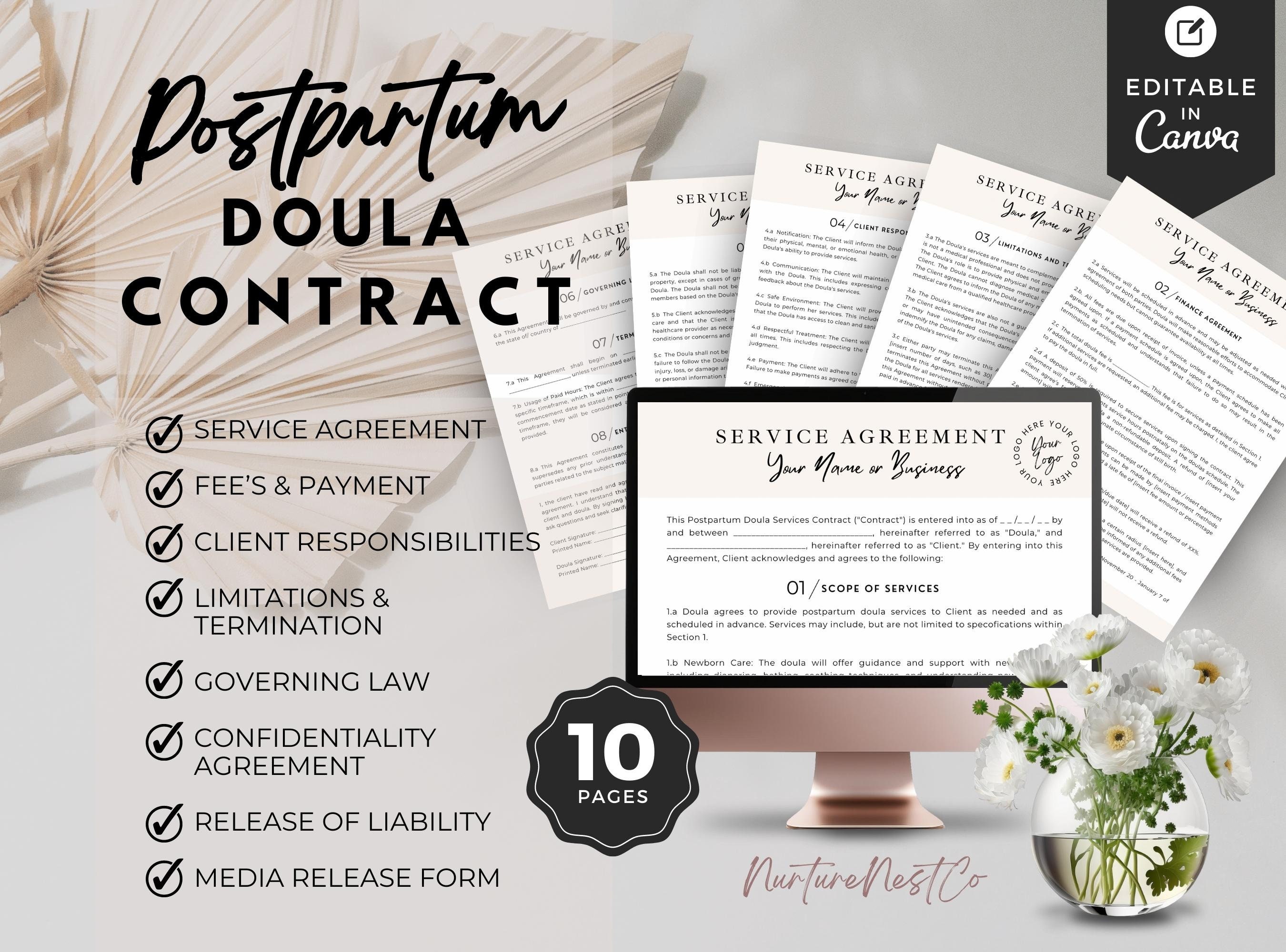 Postpartum Doula, Complete Paperwork Business Bundle, Start-up ...