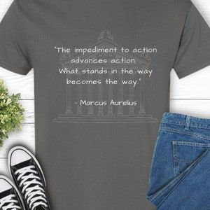 Motivational Stoic Quote Tee Shirt, Marcus Aurelius, Stoicism shirt, Philosophy Tshirt, Thought Provoking T-shirt. Free Shipping!